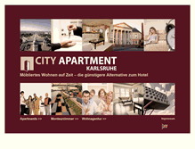 Tablet Screenshot of city-apartment-karlsruhe.de